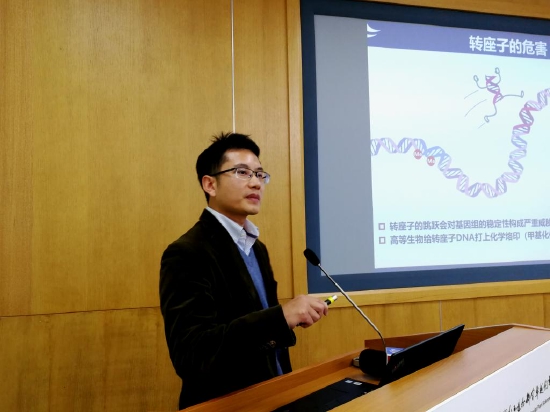 23日，中国科学院分子植物科学卓越创新中心张余研究员在新闻发布会介绍科研成果。 新华社记者 张建松 摄